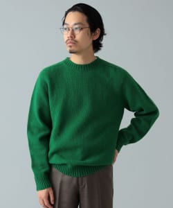 【店鋪限定販售】BEAMS F / 男裝 設得蘭羊毛 圓領 針織衫