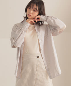 BeAMS DOT / エルボーカット オーバーシャツ