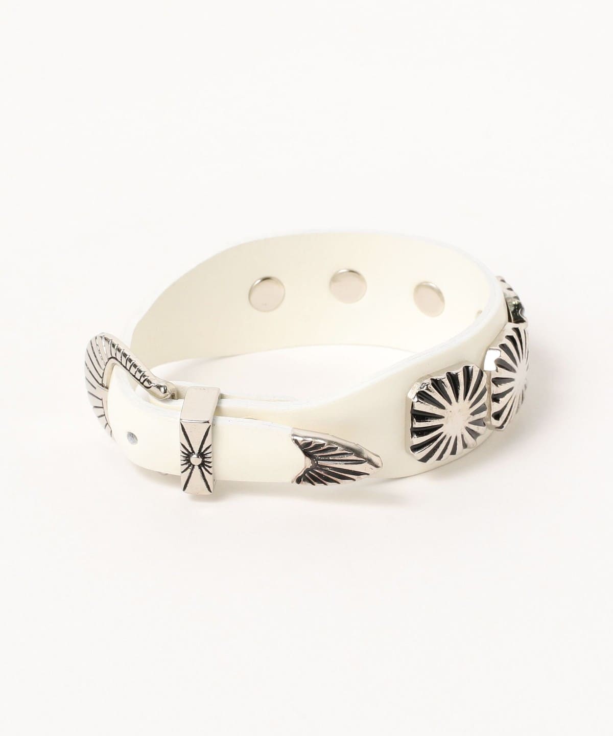 Ray Beams Toga Pulla Concho Leather Bangle