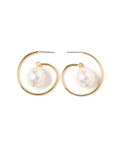Ray BEAMS / 女裝 珍珠 環繞 針式耳環