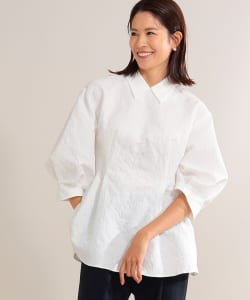 Demi-Luxe BEAMS / 女裝 復古織紋 緹花 領口 襯衫