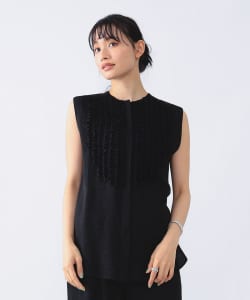 Demi-Luxe BEAMS / 女裝 荷葉褶 無袖 襯衫