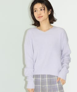 ▲B:MING by BEAMS / FINKS 片畦 Vネック プルオーバー ニット