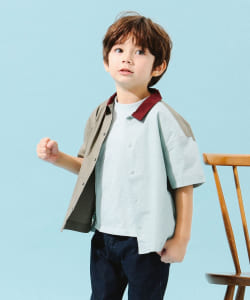 B:MING by BEAMS / 童裝 拼色 短袖 襯衫（100～140cm）
