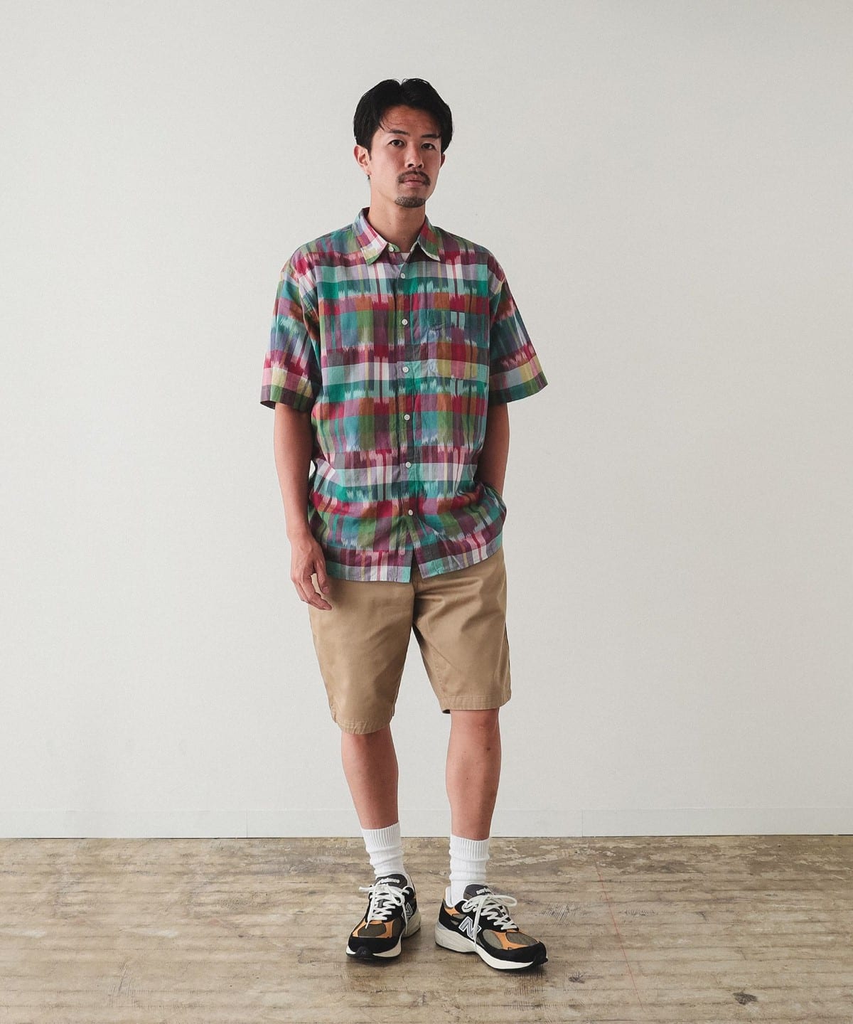 BEAMS チェック柄 半袖シャツ small - メルカリ