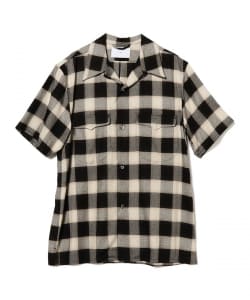 ▲SUGARHILL / OMBRE PLAID HALF SLEEVE BLOUSE