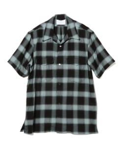 ▲SUGARHILL / OMBRE PLAID HALF SLEEVE BLOUSE