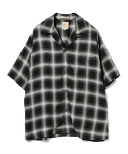 ▲Sanca / Ombre Check Open Collar Shirt