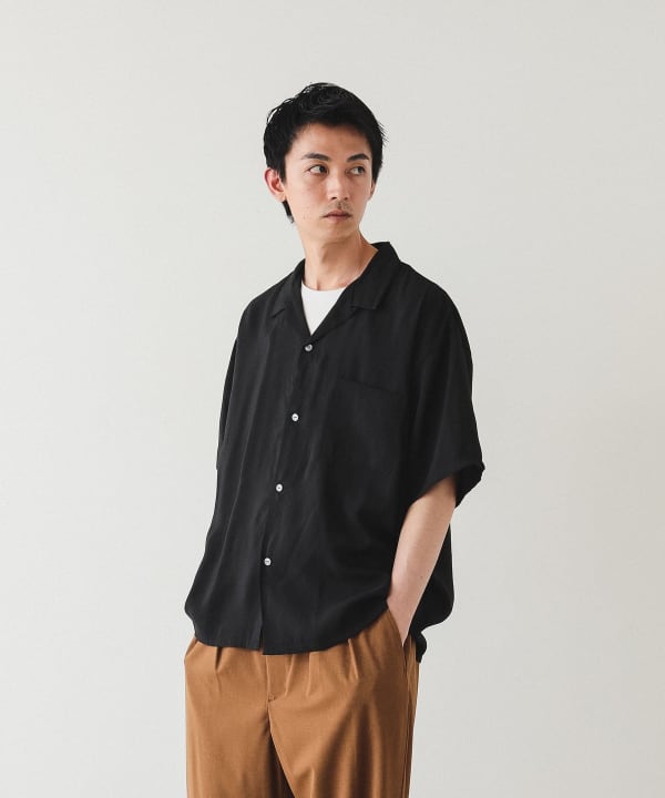 【公式】フジのお歳暮・冬ギフト BEAMS（ビームス）ソリッド オープンカラー ルーズフィット トップス