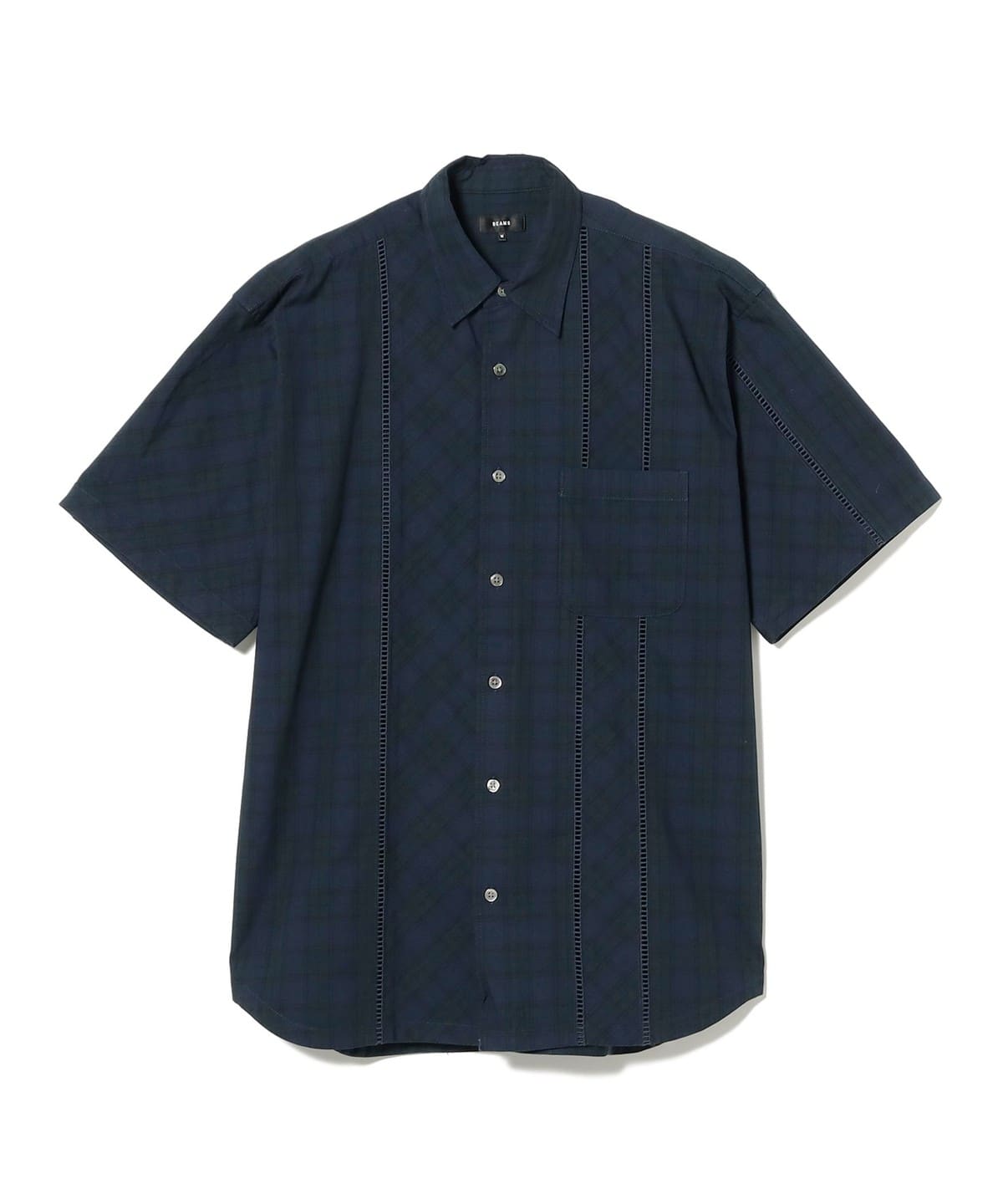 レース タータンチェックシャツ シャツ・ブラウス MEN NAVY L レース タータンチェックシャツ シャツ・ブラウス MEN NAVY L