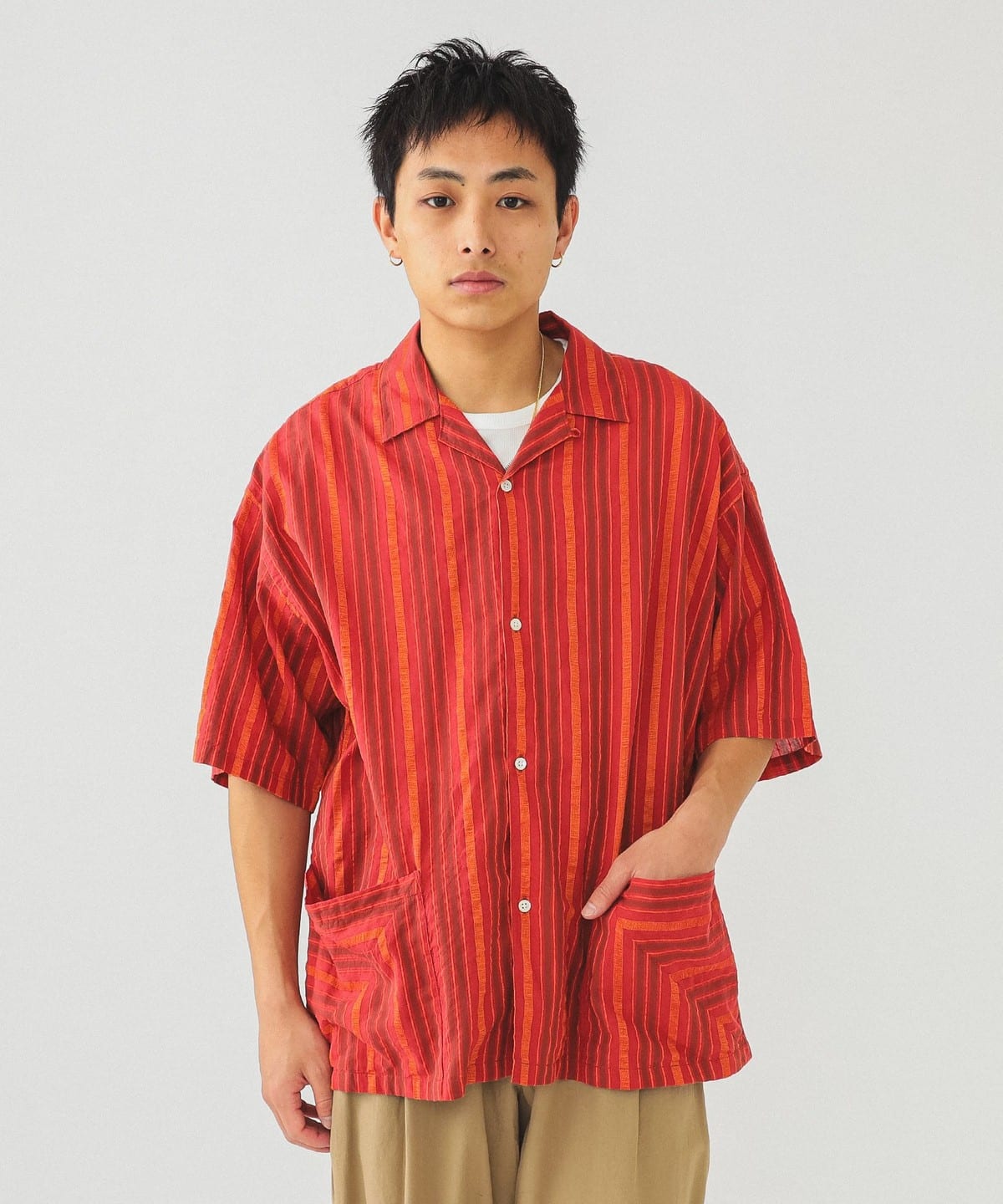 COOTIE PRODUCTIONS - Stripe Broad L/S Shirt (SAXE