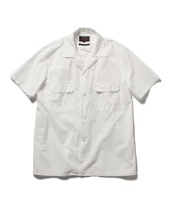 ▲BEAMS PLUS / ピマコットン オープンカラー半袖シャツ