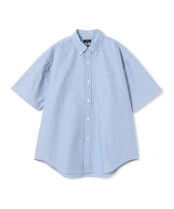 ワイドフィット 5分袖 ボタンダウンシャツ