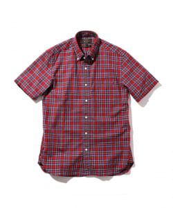 ▲BEAMS PLUS / インディゴブラックウォッチ ショートスリーブ ボタンダウン シャツ