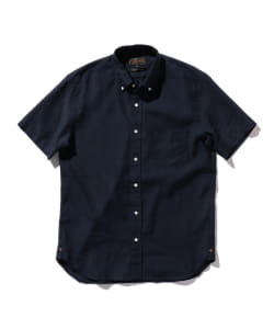 ▲BEAMS PLUS / リネン COOLMAX(R)  ボタンダウン ショートスリーブシャツ