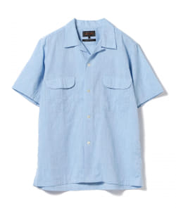 ▲BEAMS PLUS / オープンカラー コットンリネン ショートスリーブシャツ