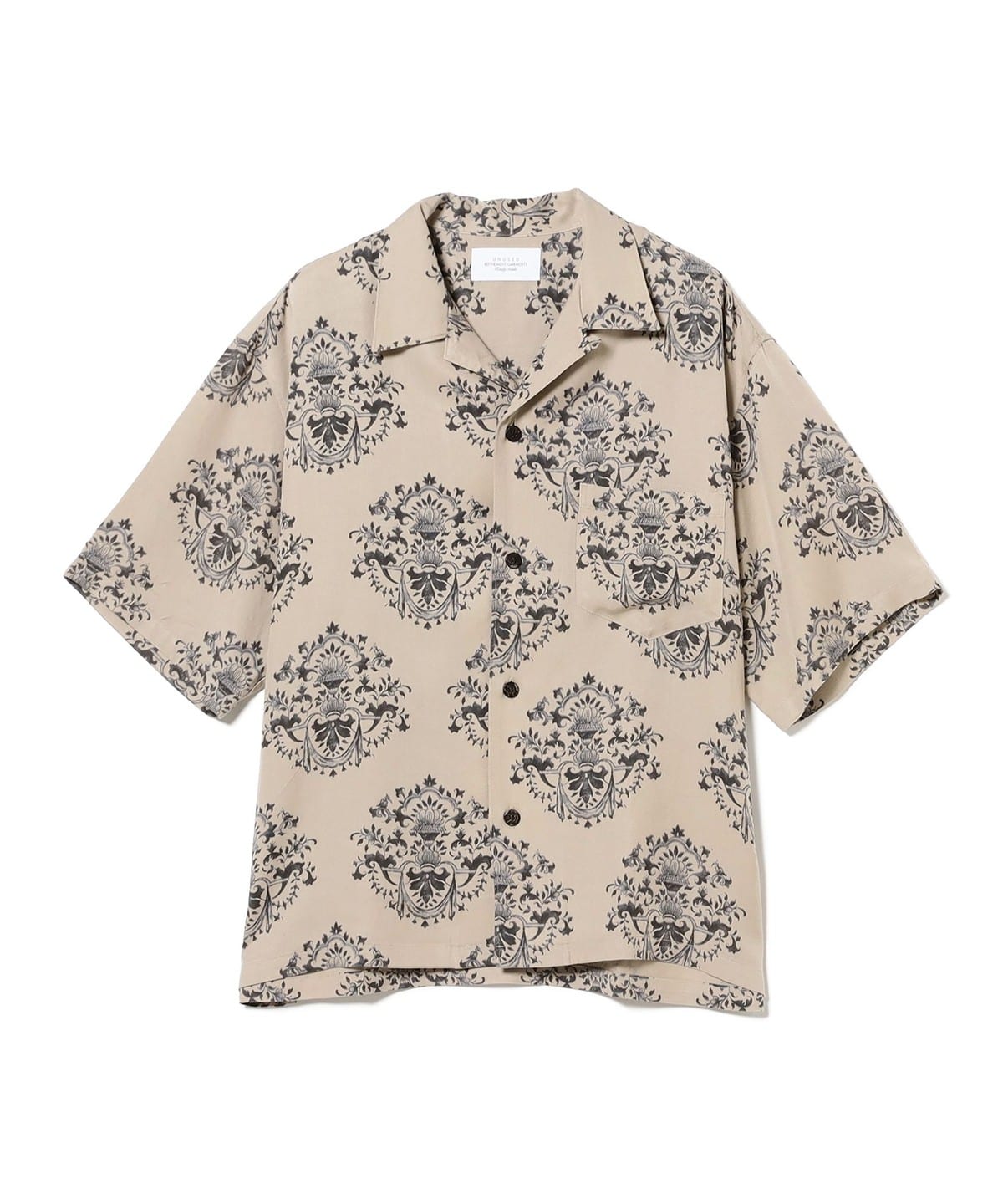 UNUSED(アンユーズド) / 23SS/半袖シャツ/2/--/GRY/総柄