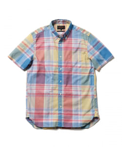 ▲BEAMS PLUS / ビッグチェック 半袖 ボタンダウンシャツ