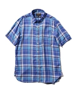 ▲BEAMS PLUS / チェック ツイル 半袖 ボタンダウンシャツ