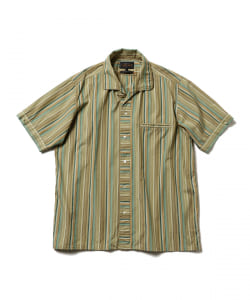 ▲BEAMS PLUS / ストライプ イタリアンカラー ショートスリーブ シャツ