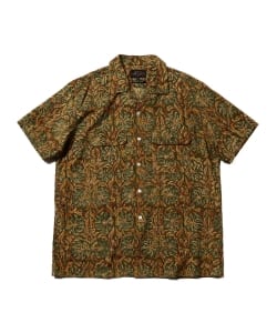 ▲【WEB限定】BEAMS PLUS / バティック柄 オープンカラー 半袖 シャツ①