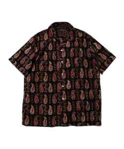 ▲BEAMS PLUS / バティック柄 オープンカラー 半袖 シャツ②