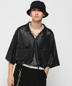 ▲VAPORIZE / Lame Open Shirt