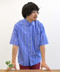 ▲BEAMS / ルーズフィット ストライプ ショートスリーブ シャツ