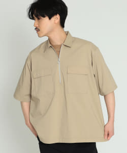 ▲BEAMS / SOLOTEX(R) ハーフジップ シャツ