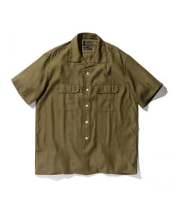 ▲BEAMS PLUS / COOLMAX(R) オープンカラー 半袖 シャツ