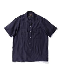 ▲BEAMS PLUS / COOLMAX(R) オープンカラー 半袖 シャツ
