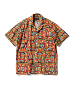 ▲BEAMS PLUS / バティック柄 ショートスリーブ ビーチジャケット