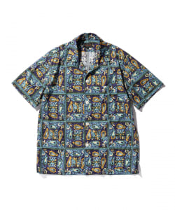 ▲BEAMS PLUS / バティック柄 ショートスリーブ ビーチジャケット