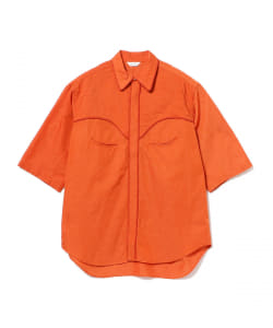 WELLDER / Cord Trimming Short Sleeves Western Shirt