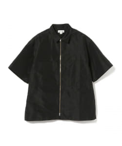 tone / シャイニー ジップアップ シャツ