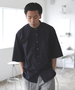 ▲BEAMS / イージー バンドカラー シャツ