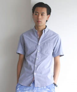 ▲BEAMS / ストレッチ オックス ショートスリーブシャツ