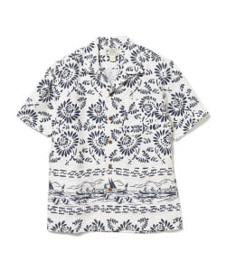 ▲RRL / リネン ポリネシアン プリント キャンプ シャツ