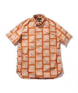 ▲BEAMS PLUS / ドビープリント プルオーバー ショートスリーブ ボタンダウン シャツ