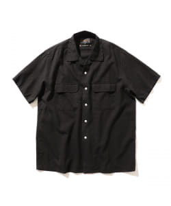 BEAMS PLUS / コットンリネンキャンバス オープンカラーシャツ