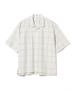 ▲WELLDER / Open Collar Half Sleeve Shirt