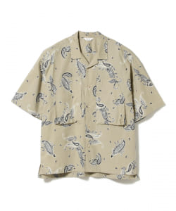 ▲WELLDER / Utility Open Collar Half Sleeve Shirt