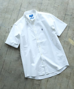▲BEAMS / ストレッチ オックス ワッペン ミニボタンダウン シャツ