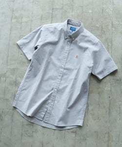 ▲BEAMS / ストレッチ オックス ワッペン ミニボタンダウン シャツ