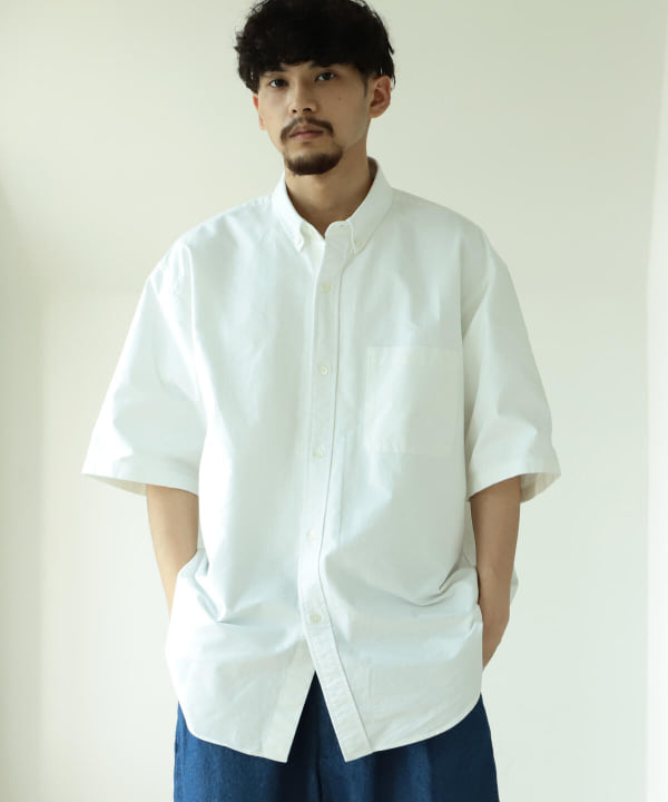 Beams ビームス Beams 5分袖 イージー ボタンダウンシャツ シャツ ブラウス カジュアルシャツ 通販 Beams