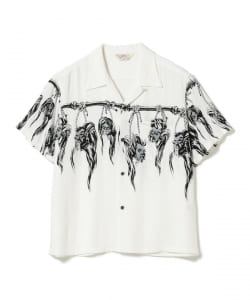 ▲STAR OF HOLLYWOOD × BEAMS / 別注 Hopsack Rayon Open Shirt “SHRUNKEN HEAD”
