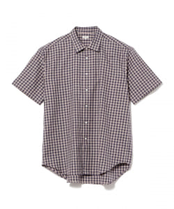 ▲Scye /  Check Cotton Linen Blend Shirt