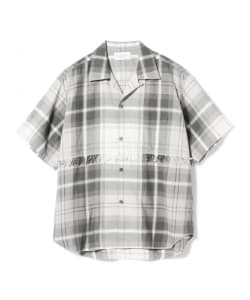 UNUSED / Fringe Short Sleeve Check Shirt