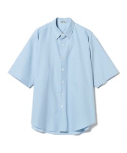 ▲AURALEE / WASHED FINX TWILL BIG HALF SLEEVED SHIRT