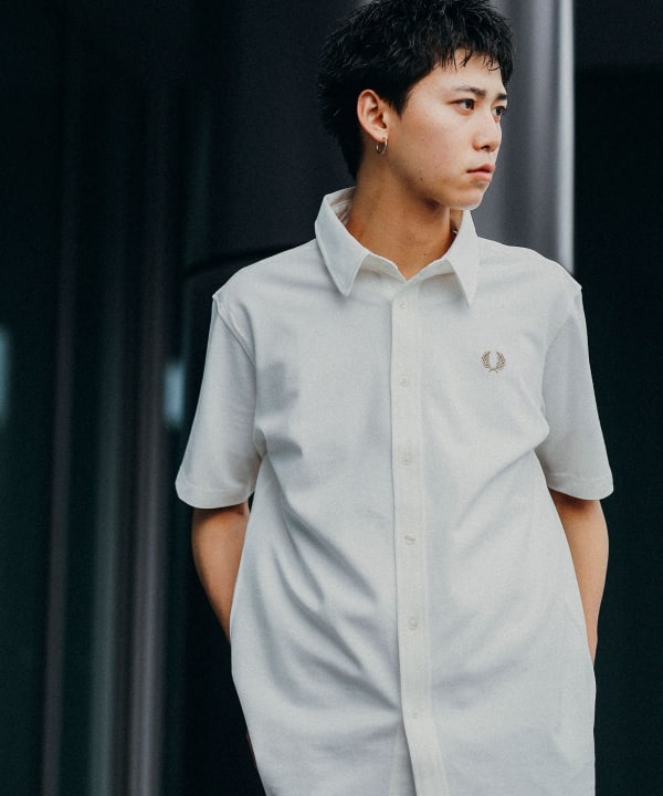 BEAMS（ビームス）FRED PERRY × BEAMS / 別注 鹿の子ジャージ 半袖 